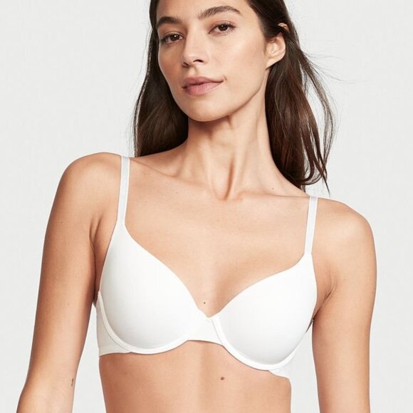 PINK Victorias Secret Wear Everywhere Demi Bra Size 32D Demi Buste Bra Gray - Picture 11 of 11